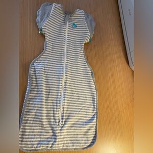 Love to Dream Swaddle Up Transition Swaddle  - Gray and White Strip